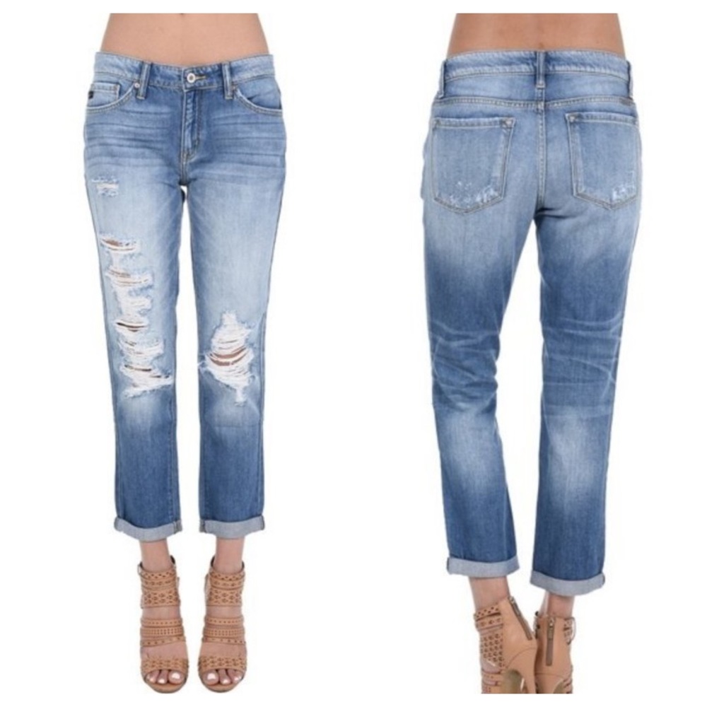 Destructed Boyfriend Jean - Picture 4 of 6